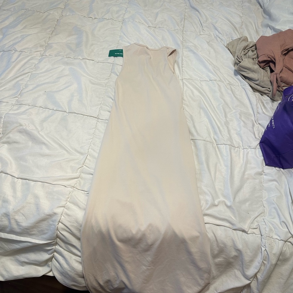 Solid Ruched Waist Tank Dress - Picture 5 of 5